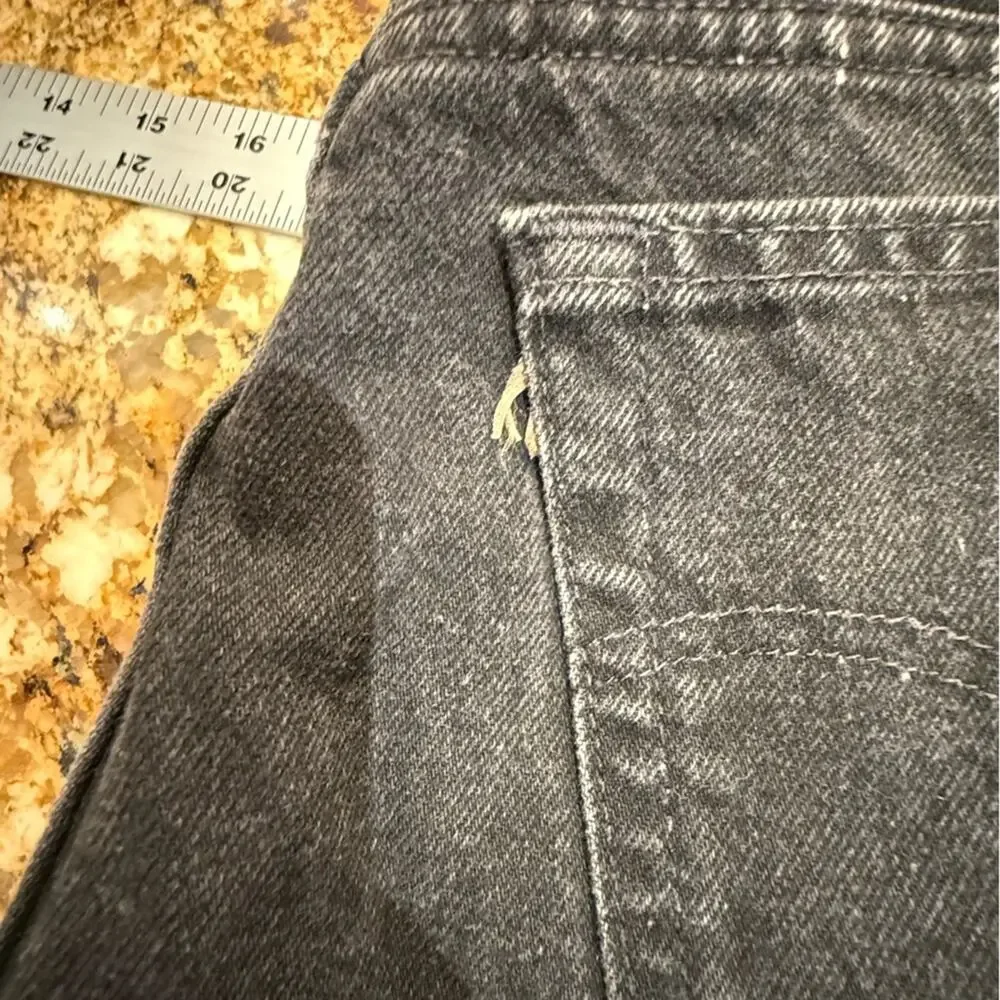 Vintage Levi's Size 36 x 32 Black Cotton Denim 545 Loose Fit Jeans from 1993